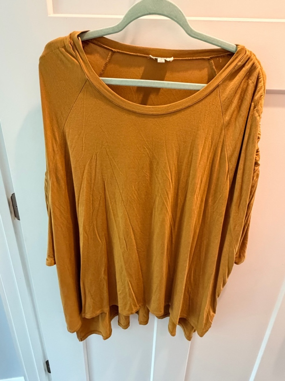 Umgee USA Rust Boho Tunic Top Women’s Small Flowy Dolman Sleeve Oversized